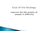 Improve the life quality of people in difficulty.