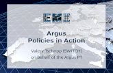 EMI INFSO-RI-261611 Argus Policies in Action Valery Tschopp (SWITCH) on behalf of the Argus PT.