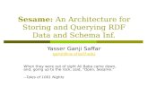 Sesame: An Architecture for Storing and Querying RDF Data and Schema Inf. Yasser Ganji Saffar ganji@ce.sharif.edu When they were out of sight Ali Baba.