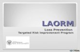 LAORM Loss Prevention Targeted Risk Improvement Program.