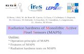 Radiation hardness of Monolithic Active Pixel Sensors (MAPS) Outline: Operation principle of MAPS Features of MAPS Radiation hardness tests on MAPS D.Berst,