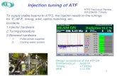 1 Injection tuning of ATF Design acceptance of the ATF-DR Emittance(x,y)3x10 -3 m Timing +/-350ps dE/E+/-1.5% To supply stable beams to ATF2, the injector.