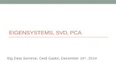 EIGENSYSTEMS, SVD, PCA Big Data Seminar, Dedi Gadot, December 14 th, 2014.