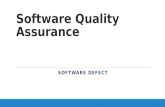 Software Quality Assurance SOFTWARE DEFECT. Defect Repair Defect Repair is a process of repairing the defective part or replacing it, as needed. For example,