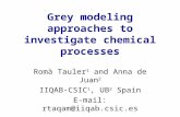 Grey modeling approaches to investigate chemical processes Romà Tauler 1 and Anna de Juan 2 IIQAB-CSIC 1, UB 2 Spain E-mail: rtaqam@iiqab.csic.es.