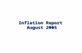 Inflation Report August 2005. Costs and prices Chart 4.1 Inflation expectations (a) (a) Defined as the rate of RPI inflation which would leave investors.