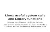 1 Linux useful system calls and Library functions Selected from Chapters 1 to 5 from the book: Inter-process Communications in Linux: The Nooks & Crannies,