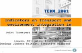 1 Domingo Jiménez-Beltrán, Executive Director TERM 2001 Indicators on transport and environment integration in the EU Joint Transport and Environment Informal.