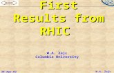 20-Apr-02W.A. Zajc1 First Results from RHIC W.A. Zajc Columbia University.