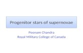 Progenitor stars of supernovae Poonam Chandra Royal Military College of Canada.