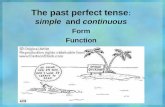 The past perfect tense : simple and continuous Form Function.