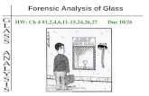 Forensic Analysis of Glass HW: Ch 4 #1,2,4,6,11-15,24,26,27 Due 10/26.