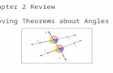 Chapter 2 Review Proving Theorems about Angles. Definitions/Postulates/Theorems Adjacent Angles Linear Pair Complementary Angles Supplementary Angles.