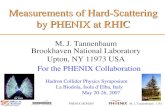 PHENIX HCP2007M. J. Tannenbaum 1/35 Measurements of Hard-Scattering by PHENIX at RHIC M. J. Tannenbaum Brookhaven National Laboratory Upton, NY 11973.