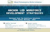 ANCHOR LED WORKFORCE DEVELOPMENT STRATEGIES National Fund for Workforce Solutions Fifth Annual Meeting - 2015 Sheila Ireland Director West Philadelphia.