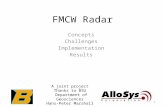 FMCW Radar Concepts Challenges Implementation Results A joint project Thanks to BSU Department of Geosciences Hans-Peter Marshall 1.