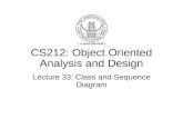 CS212: Object Oriented Analysis and Design Lecture 33: Class and Sequence Diagram.