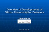D. Renker, PSI - Vertex 2006 Overview of Developments of Silicon Photomultiplier Detectors Dieter Renker Dieter Renker.