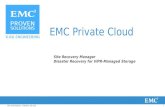 1EMC CONFIDENTIAL—INTERNAL USE ONLY EMC Private Cloud Site Recovery Manager Disaster Recovery for ViPR-Managed Storage.