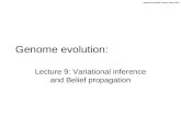 Genome Evolution. Amos Tanay 2010 Genome evolution: Lecture 9: Variational inference and Belief propagation.