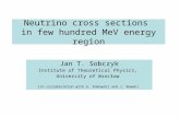 Neutrino cross sections in few hundred MeV energy region Jan T. Sobczyk Institute of Theoretical Physics, University of Wrocław (in collaboration with.