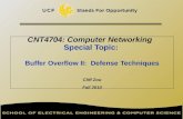 CNT4704: Computer Networking Special Topic: Buffer Overflow II: Defense Techniques Cliff Zou Fall 2010.