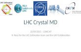 LHC Crystal MD 22/09/2015 – LSWG #7 R. Rossi for the LHC Collimation team and the UA9 Collaboration.