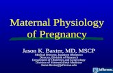 Maternal Physiology of Pregnancy Jason K. Baxter, MD, MSCP Medical Director, Inpatient Obstetrics Director, Division of Research Department of Obstetrics.