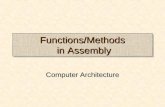 Functions/Methods in Assembly Computer Architecture.