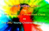 Dying Coffee Filters For Mrs. Rooney’s Preschool Class The JMU Young Children’s Program At.