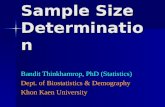 Sample Size Determination Bandit Thinkhamrop, PhD (Statistics) Dept. of Biostatistics & Demography Khon Kaen University.