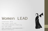 Women LEAD Corporate Deck  ccharamnac@women-lead.org 617.642.6820  I @womenLEADnepal.