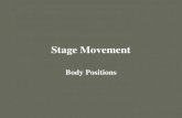 Stage Movement Body Positions. Body Positions - Vocabulary Body positions – the different angles that actor’s position onstage can be described in relation.
