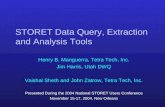 STORET Data Query, Extraction and Analysis Tools Henry B. Manguerra, Tetra Tech, Inc. Jim Harris, Utah DWQ Vaishal Sheth and John Zatrow, Tetra Tech, Inc.