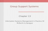 Group Support Systems Chapter 13 Information Systems Management In Practice 5E McNurlin & Sprague.