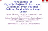 Monitoring of Eyjafjallajökull Ash Layer Evolution over Payerne- Switzerland with a Raman Lidar Todor Dinoev, Valentin Simeonov*, and Mark Parlange Swiss.