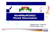 Page 1 Hidetoshi Yokota KDDI R&D Lab. WoWMoM2002: Panel Discussion.