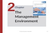 © Pearson Education Limited 20152-1 Chapter 2 The Management Environment.