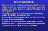November 20, 2014Computer Vision Lecture 19: Object Recognition III 1 Linear Separability So by varying the weights and the threshold, we can realize any.