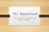 PEI Regulations Overview: What’s Different and What’s the Same?