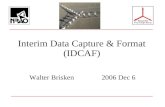 Interim Data Capture & Format (IDCAF) Walter Brisken 2006 Dec 6.