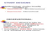 Epidimiology : Study Designs