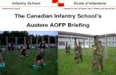 Canadian Infantry School AOFP Results Briefing