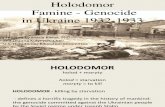 Holodomor Famine and Genocide in Ukraine