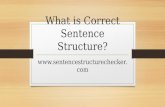 What is Correct Sentence Structure