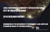 Greater Bendigo Community Satisfaction Survey 2015