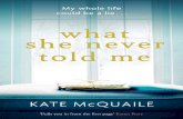 What She Never Told Me by Kate McQuaile