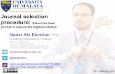 Journal selection procedure: Select the best journal to ensure the highest citation