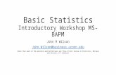 Basic Statistics Session 2
