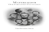 Materialism - Our Forgotten Foundation
